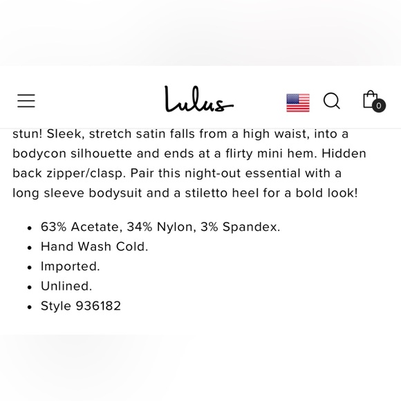 LULU’S SATIN BLACK STRETCH MINI SKIRT - Picture 7 of 8